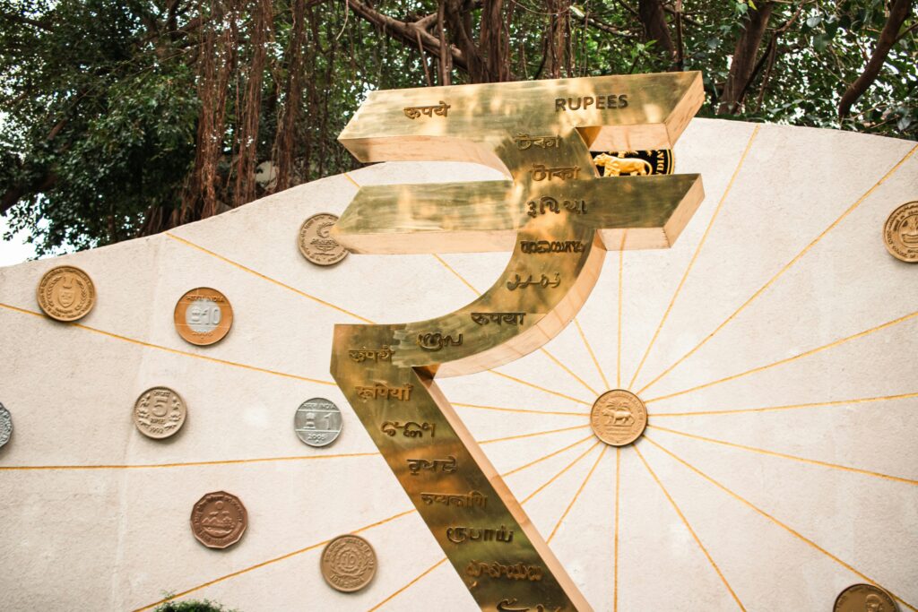 A monument to the Indian rupee.